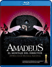 Amadeus: El montaje del director carátula Blu-ray