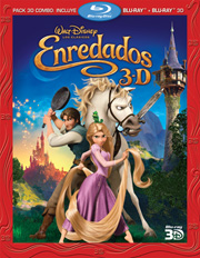 Enredados 3D + 2D carátula Blu-ray