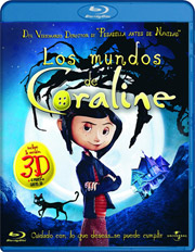 Los mundos de Coraline carátula Blu-ray