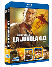 La jungla 4.0 + Persecucin extrema carátula Blu-ray
