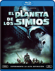 El planeta de los simios (remake) carátula Blu-ray