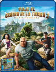 Viaje al centro de la Tierra 2: La isla misteriosa carátula Blu-ray